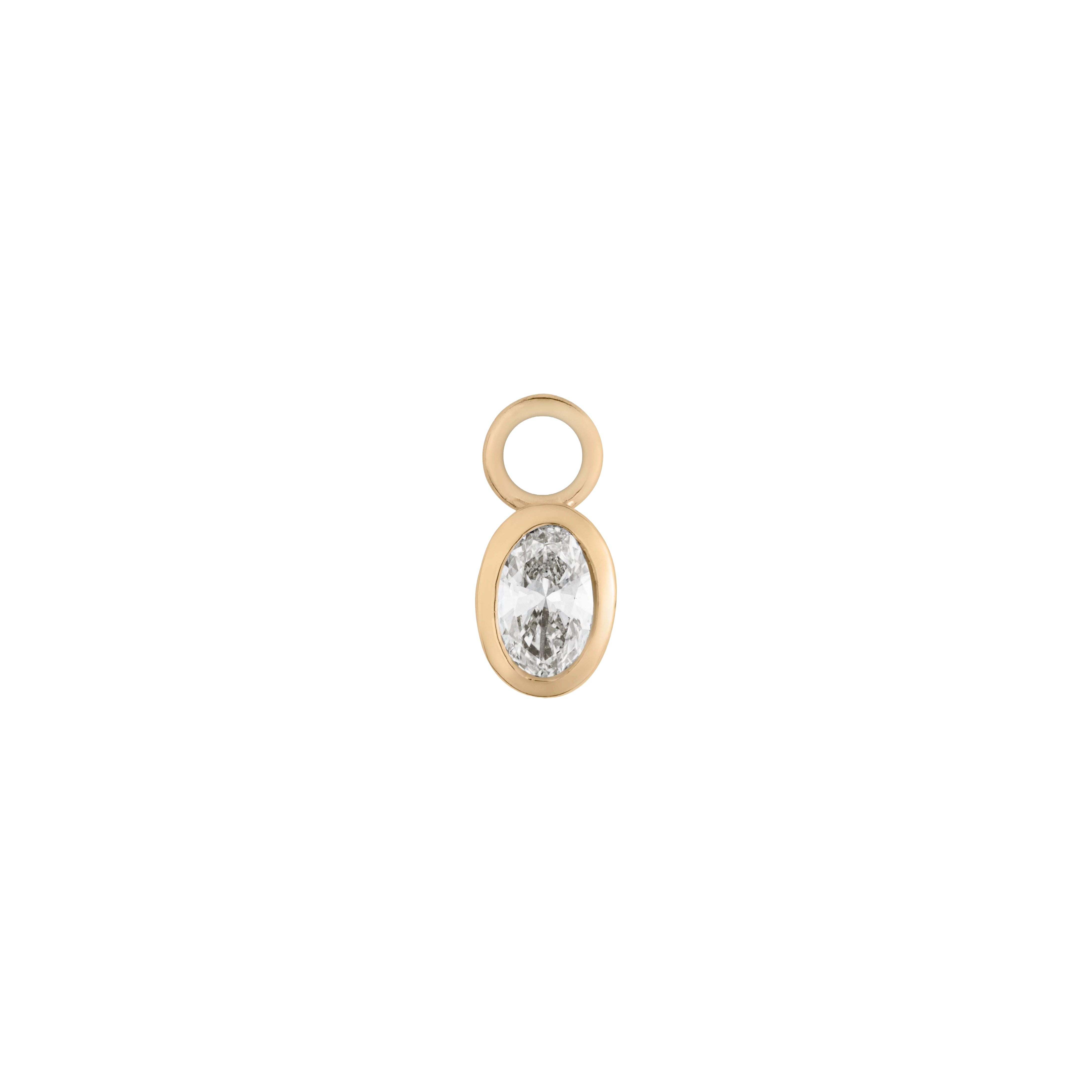 Oval diamond earring charm - Oval diamond earring charm -  The Future Rocks -    1