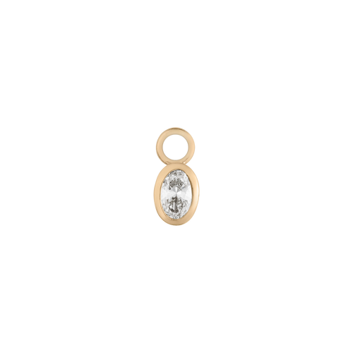Oval diamond earring charm - Oval diamond earring charm -  The Future Rocks -    1