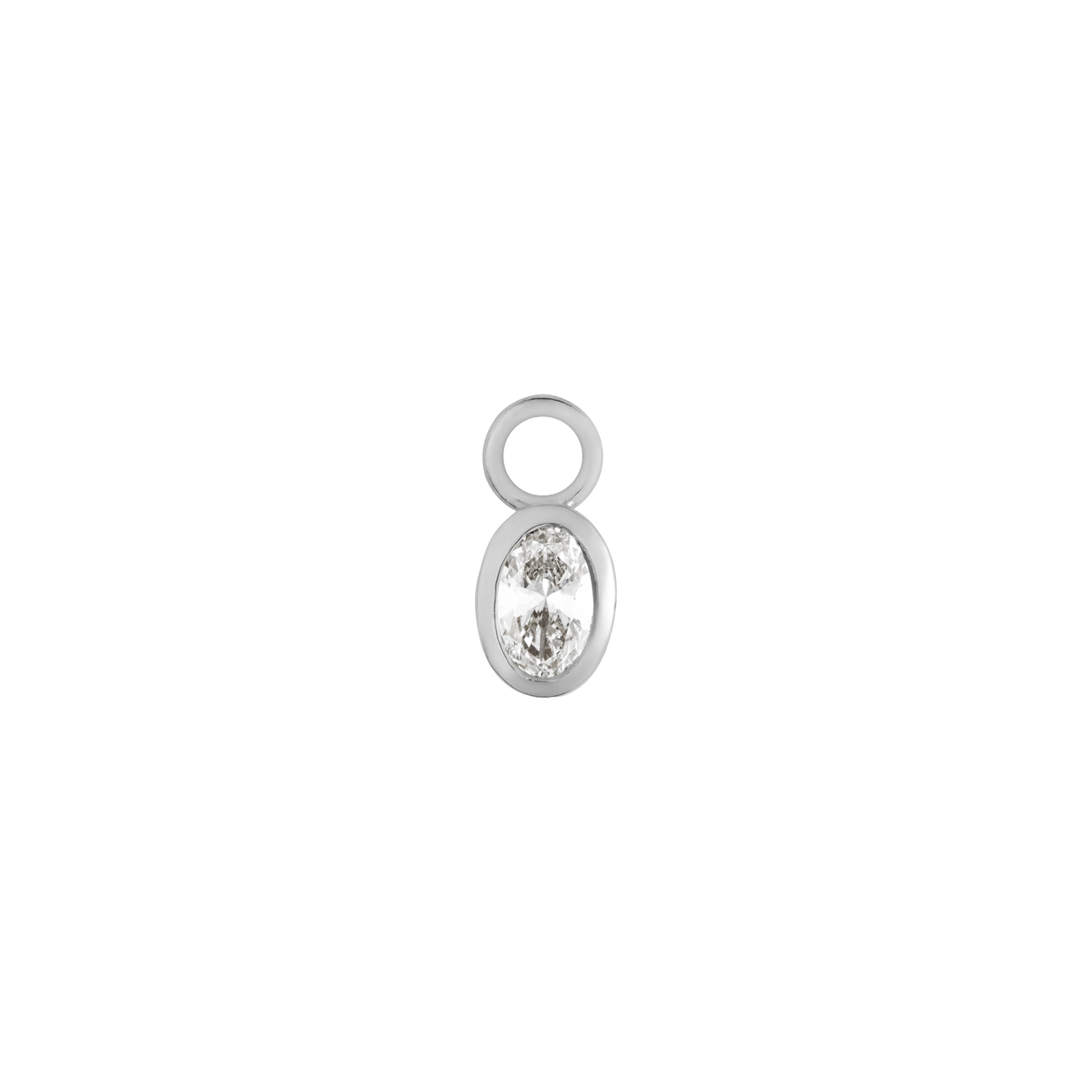 Oval diamond earring charm - Oval diamond earring charm -  The Future Rocks -    2