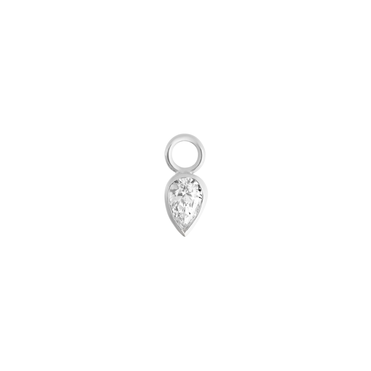 Pear diamond earring charm - Pear diamond earring charm -  The Future Rocks -    3
