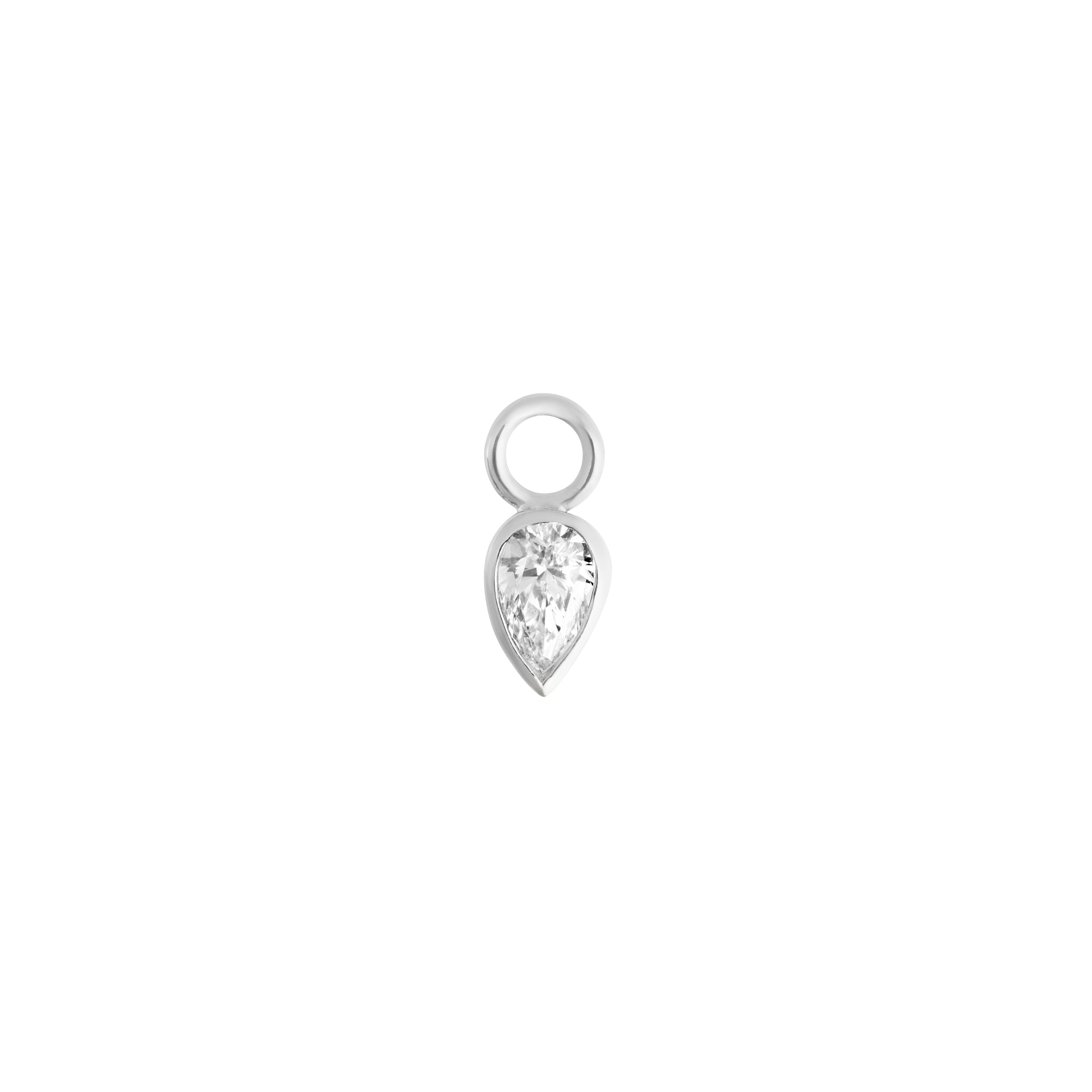 Pear diamond earring charm - Pear diamond earring charm -  The Future Rocks -    3