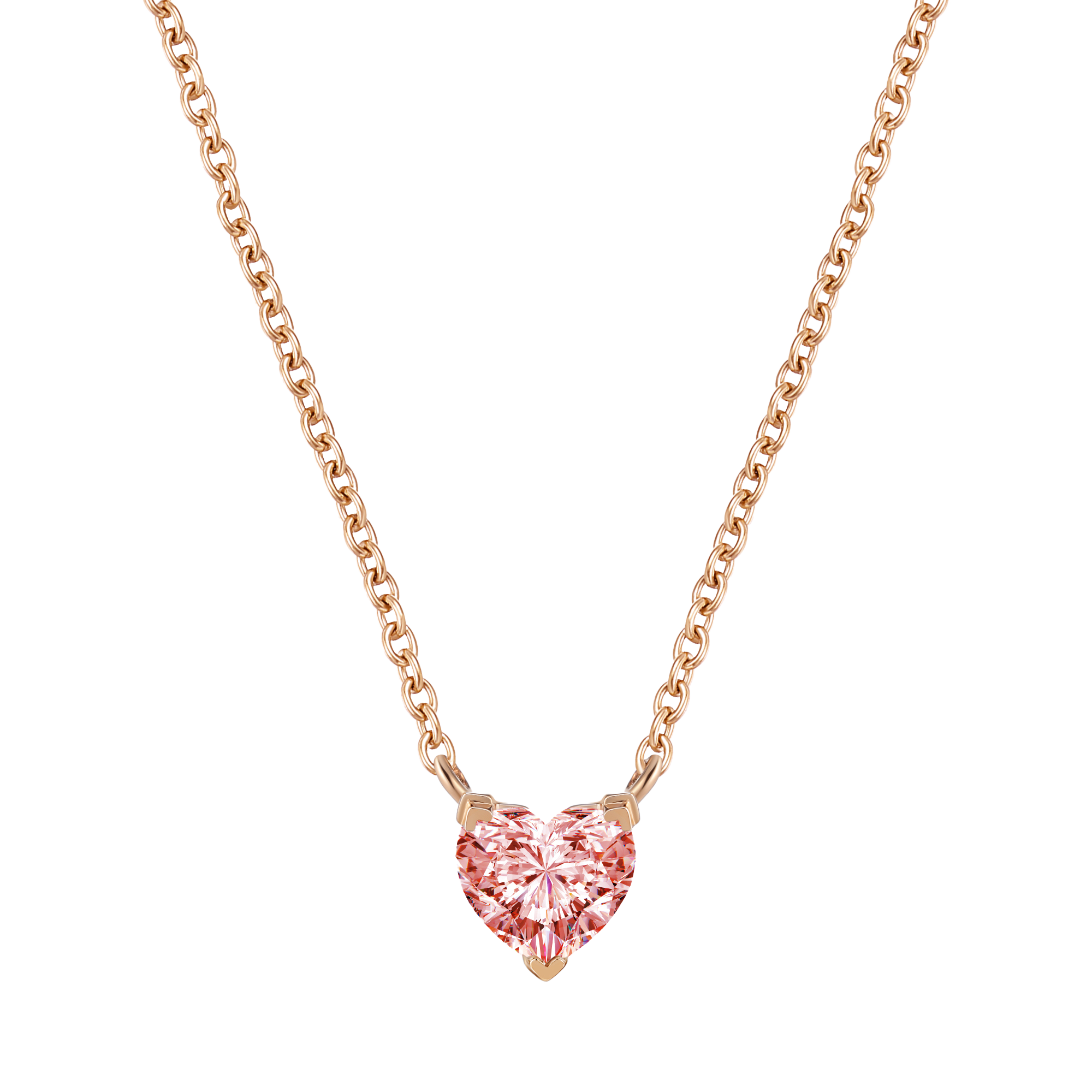 Venus pink solitaire necklace 0.2ct - Venus pink solitaire necklace 0.2ct -  The Future Rocks -    1
