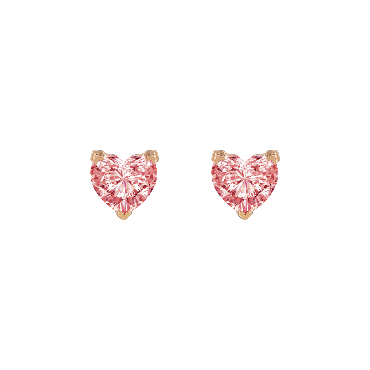 Venus pink solitaire earrings 0.4ct - Venus pink solitaire earrings 0.4ct -  The Future Rocks -    1