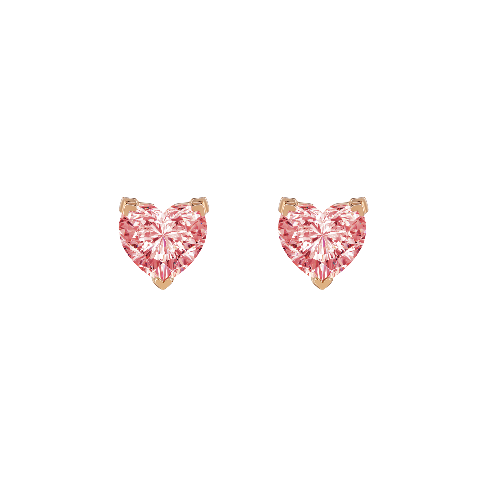 Venus pink solitaire earrings 0.4ct - Venus pink solitaire earrings 0.4ct -  The Future Rocks -    1