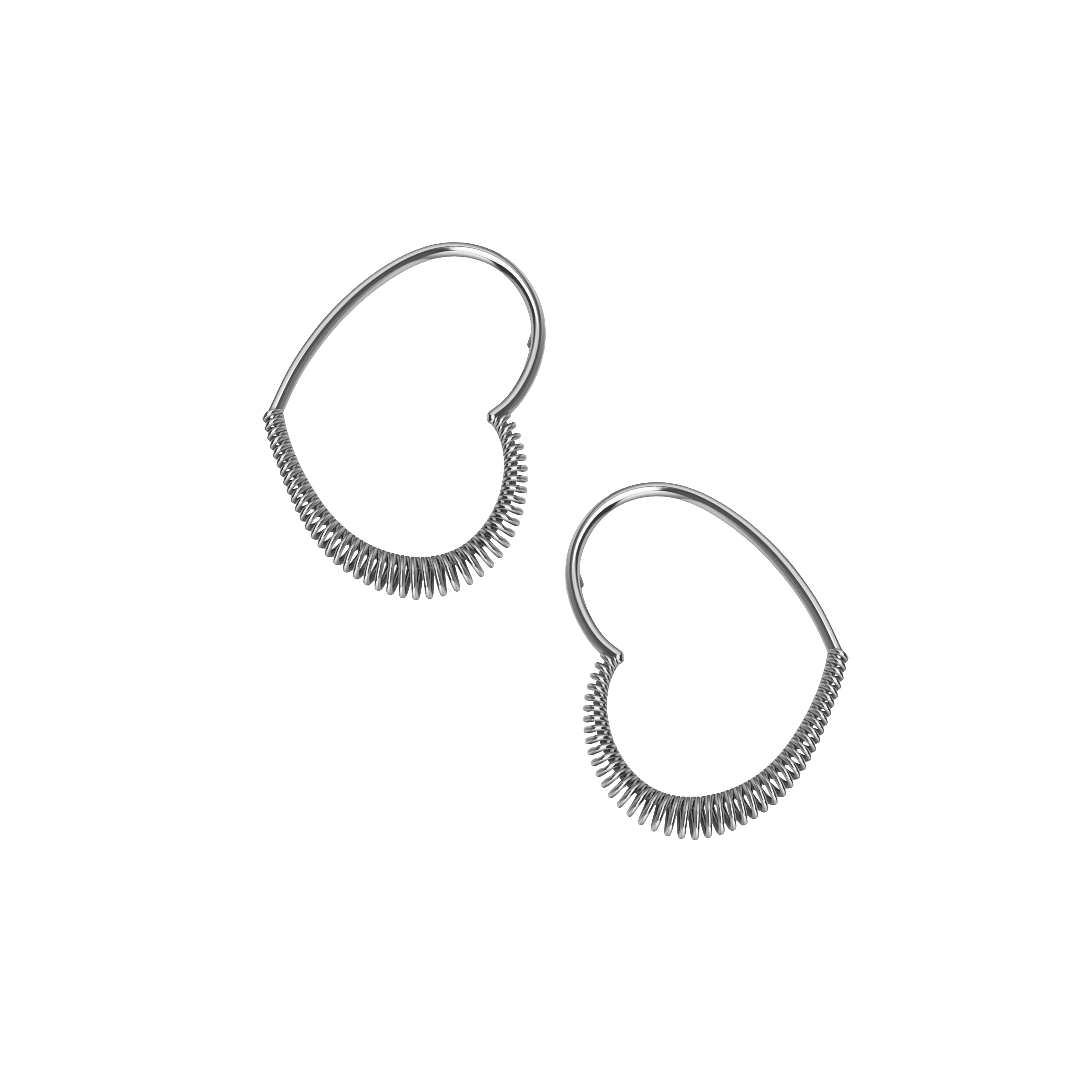 Yulikka-heartwear big spiral heart earrings - Yulikka-heartwear big spiral heart earrings -  The Future Rocks -    1