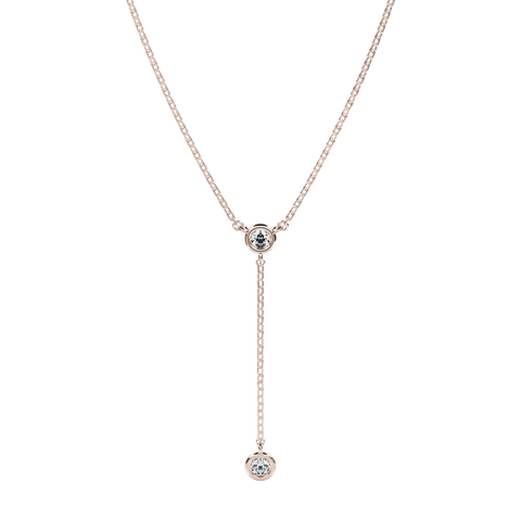  Zahara bezel necklace - Lab-Grown Diamond Bezel Lariat Necklace -  The Future Rocks  -    1 