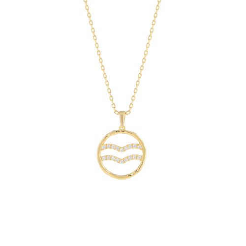 Aquarius medallion pendant necklace - Aquarius medallion pendant necklace -  The Future Rocks -    1