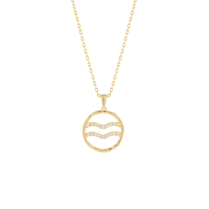 Aquarius medallion pendant necklace - Aquarius medallion pendant necklace -  The Future Rocks -    1