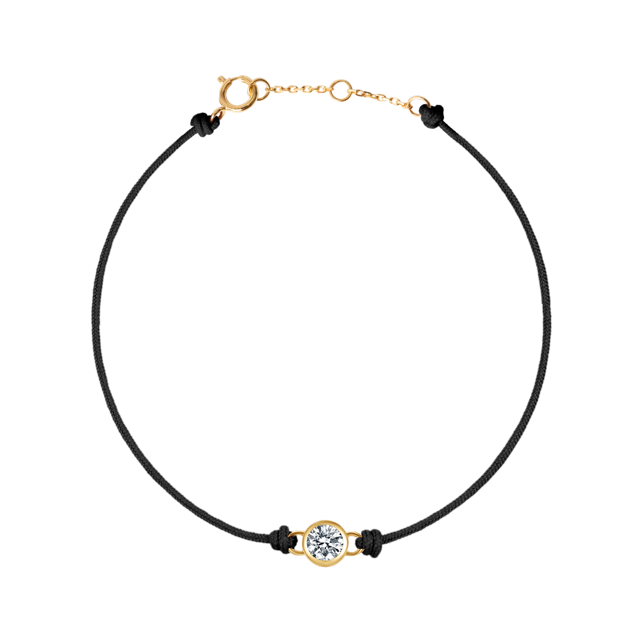 Round brilliant bezel cord bracelet - Round brilliant bezel cord bracelet -  The Future Rocks -    1