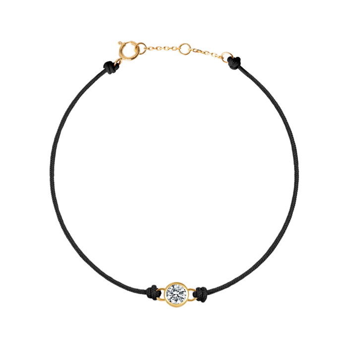 Round brilliant bezel cord bracelet - Round brilliant bezel cord bracelet -  The Future Rocks -    1