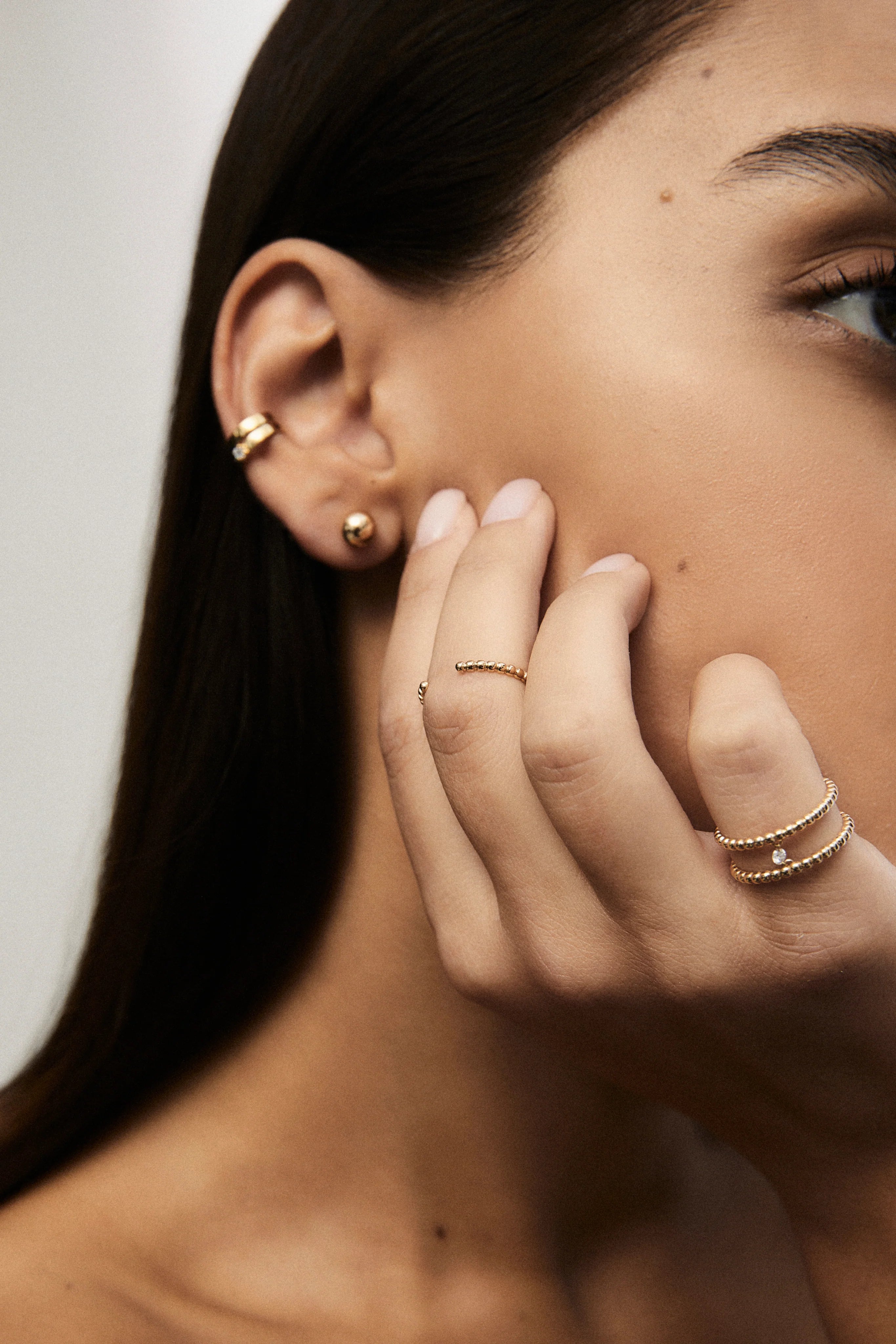 Double nude ring - Double Gold Bubble Ring - The Future Rocks - 2