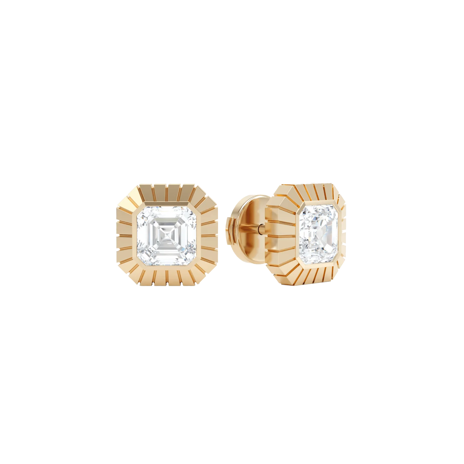 Eternity asscher studs - Eternity asscher studs -  The Future Rocks -    1