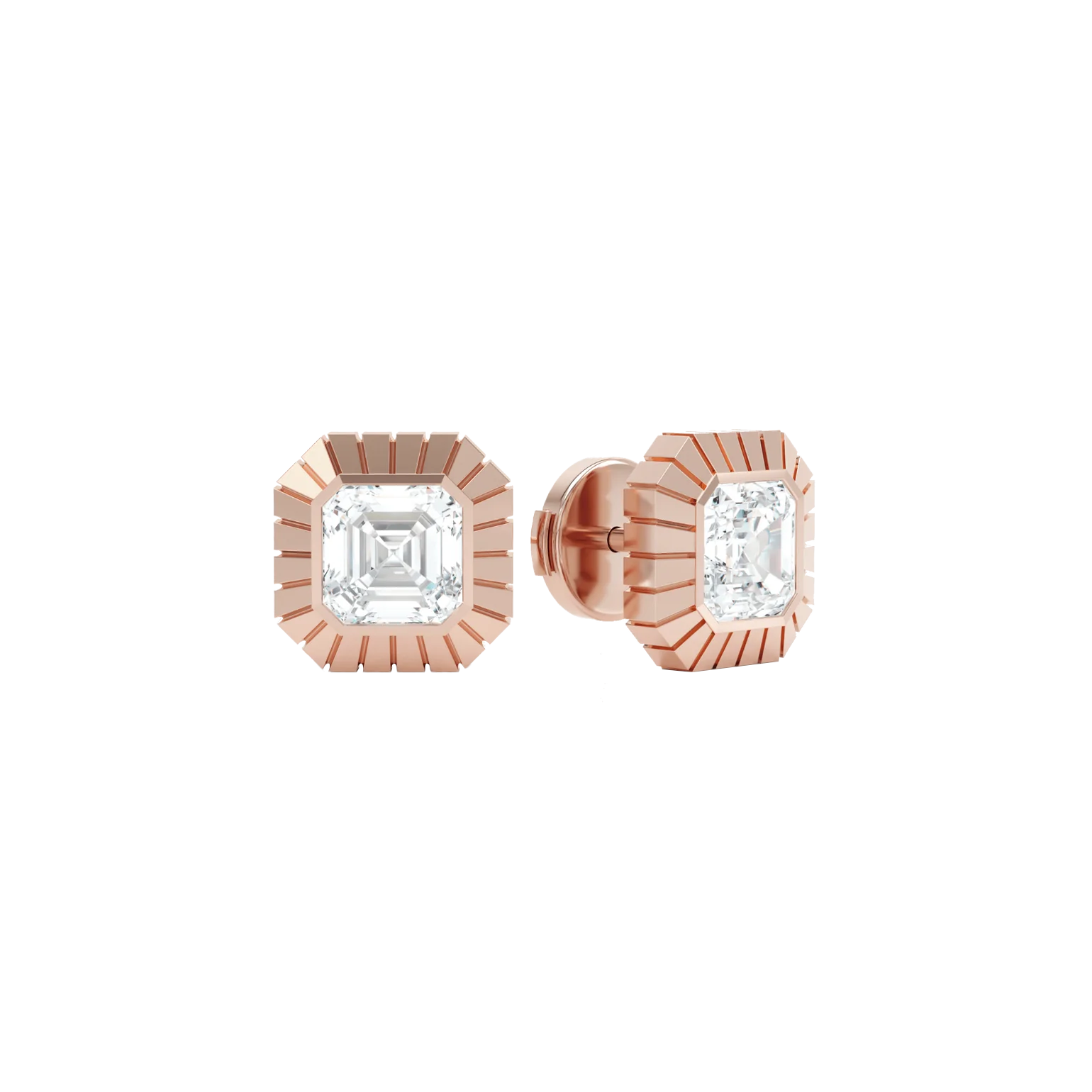 Eternity asscher studs - Eternity asscher studs -  The Future Rocks -    3