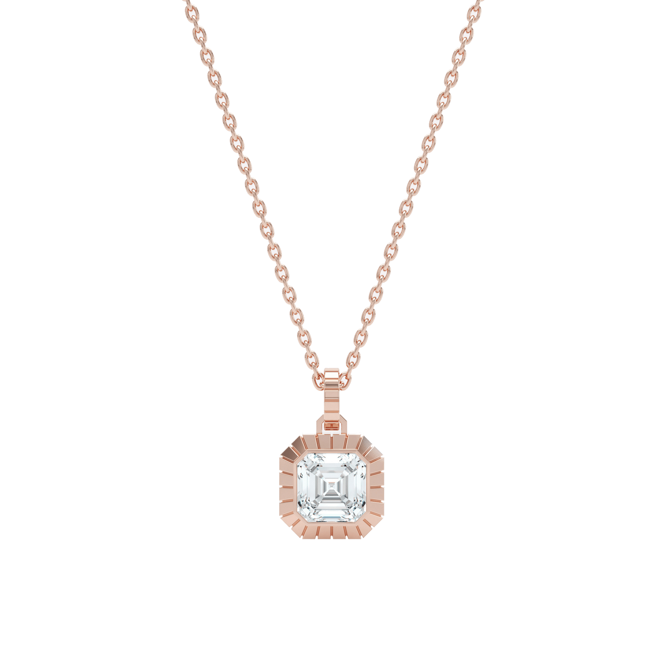 Eternity engraved asscher pendant - Eternity engraved asscher pendant -  The Future Rocks -    4