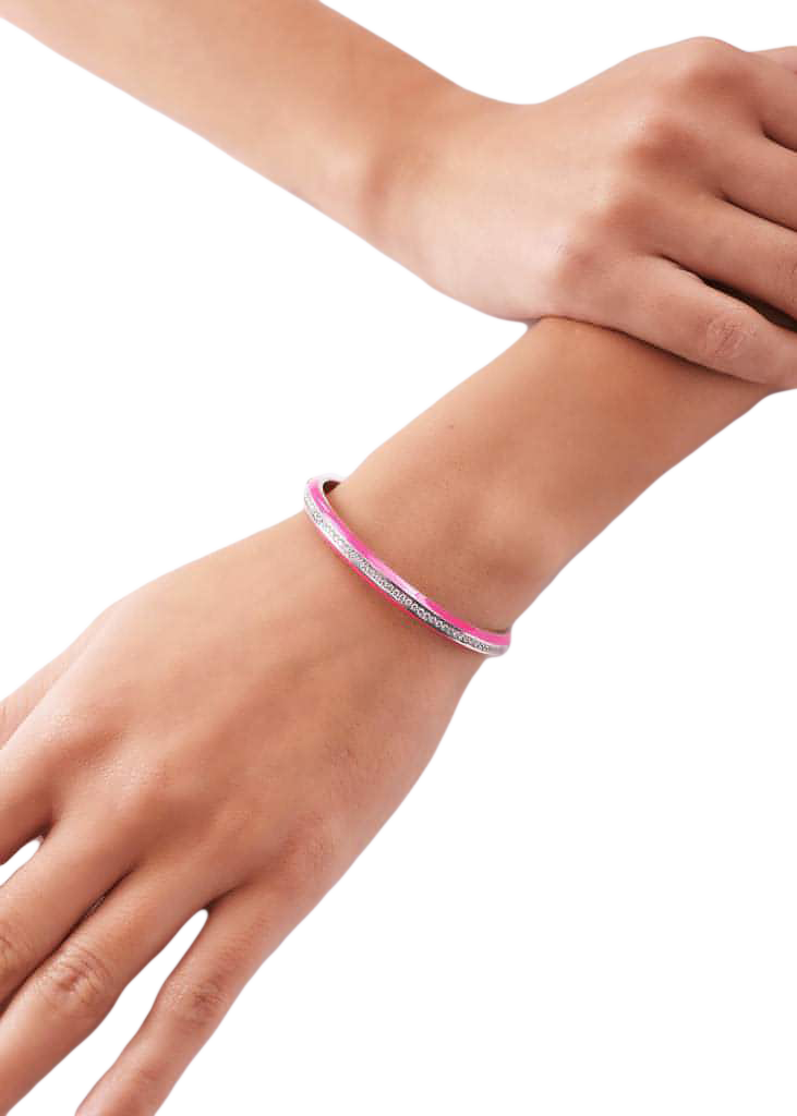 Eternity pink enamel bangle - Eternity pink enamel bangle -  The Future Rocks -    2