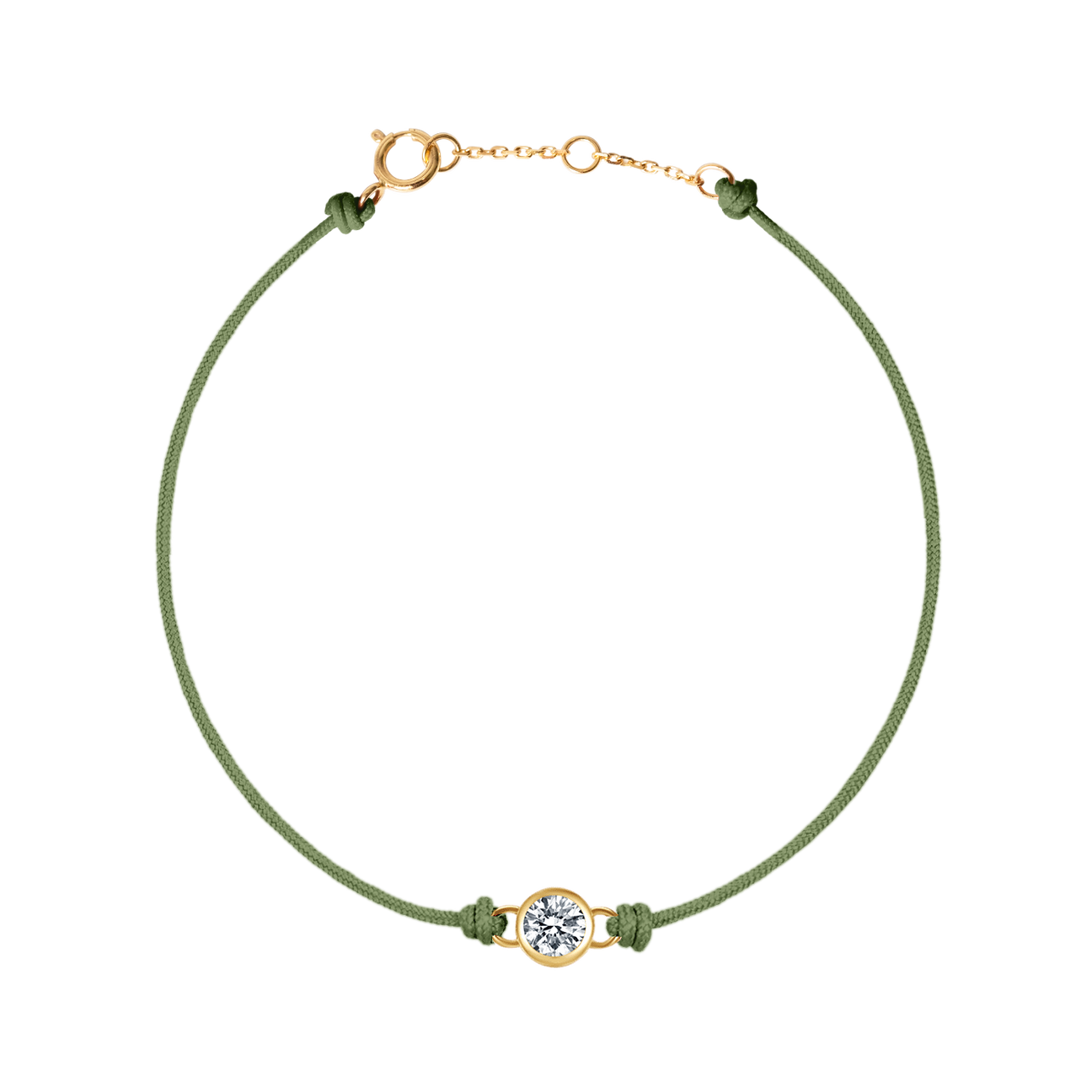 Round brilliant bezel cord bracelet - Round brilliant bezel cord bracelet -  The Future Rocks -    1