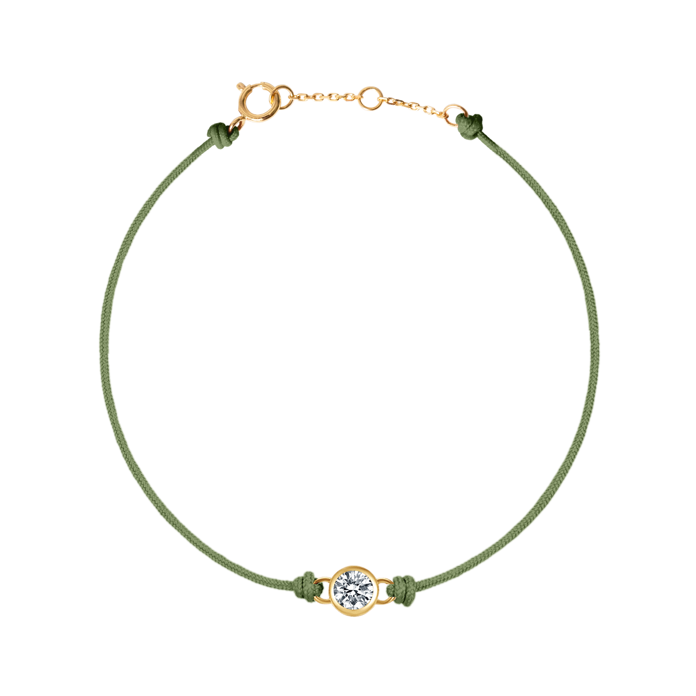 Round brilliant bezel cord bracelet - Round brilliant bezel cord bracelet -  The Future Rocks -    1