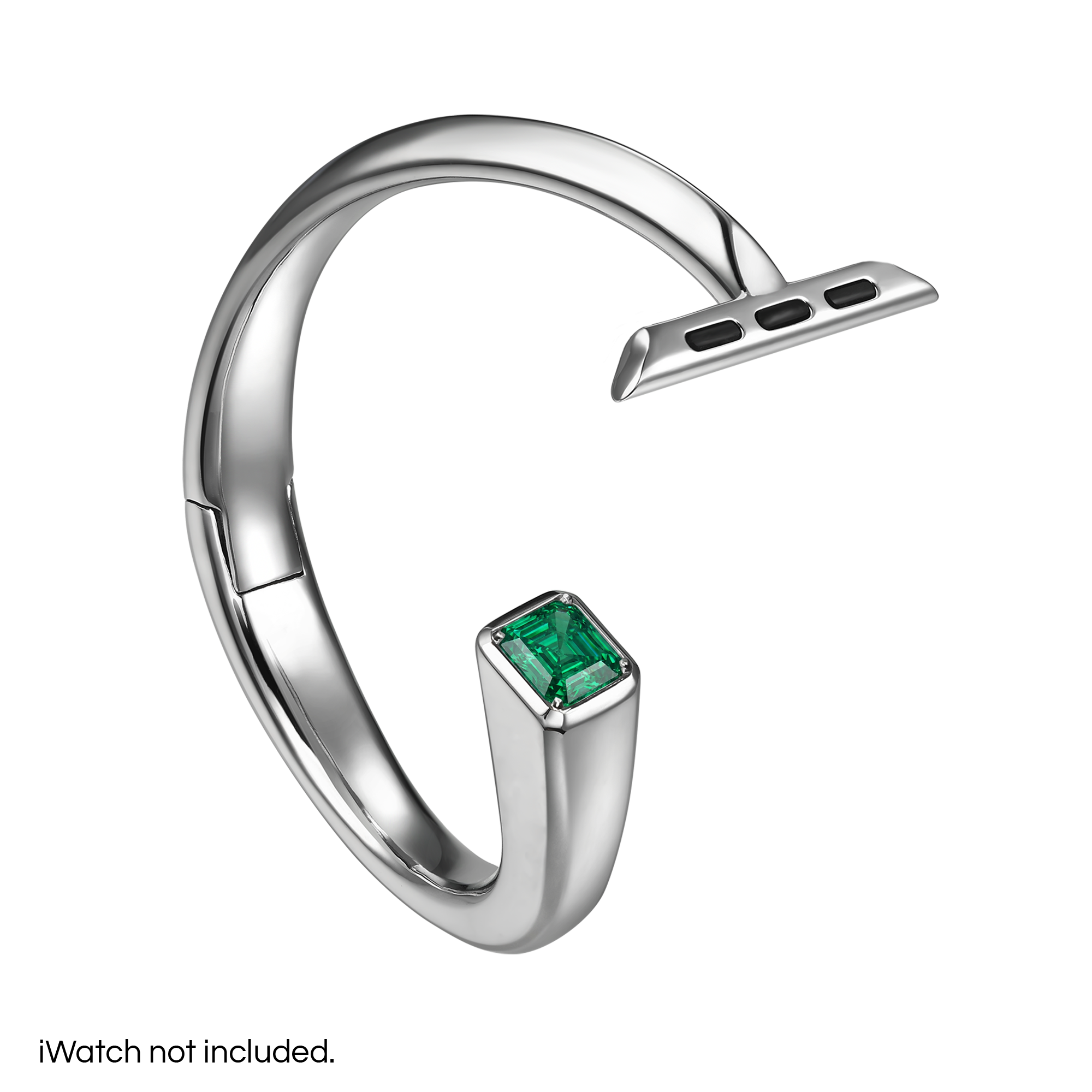Nova iWatch bangle with emerald - Nova iWatch bangle with emerald - The Future Rocks - 3