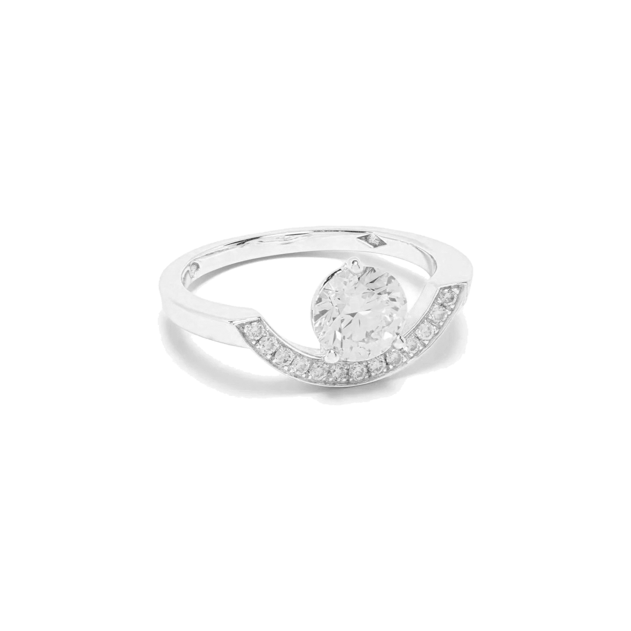 Intrépide grand arc pavée solitaire ring - Intrépide grand arc pavée solitaire ring -  The Future Rocks -    3