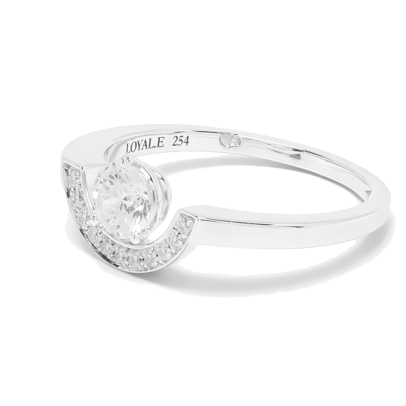 Intrépide petit arc pavée solitaire ring - Intrépide petit arc pavée solitaire ring -  The Future Rocks -    5