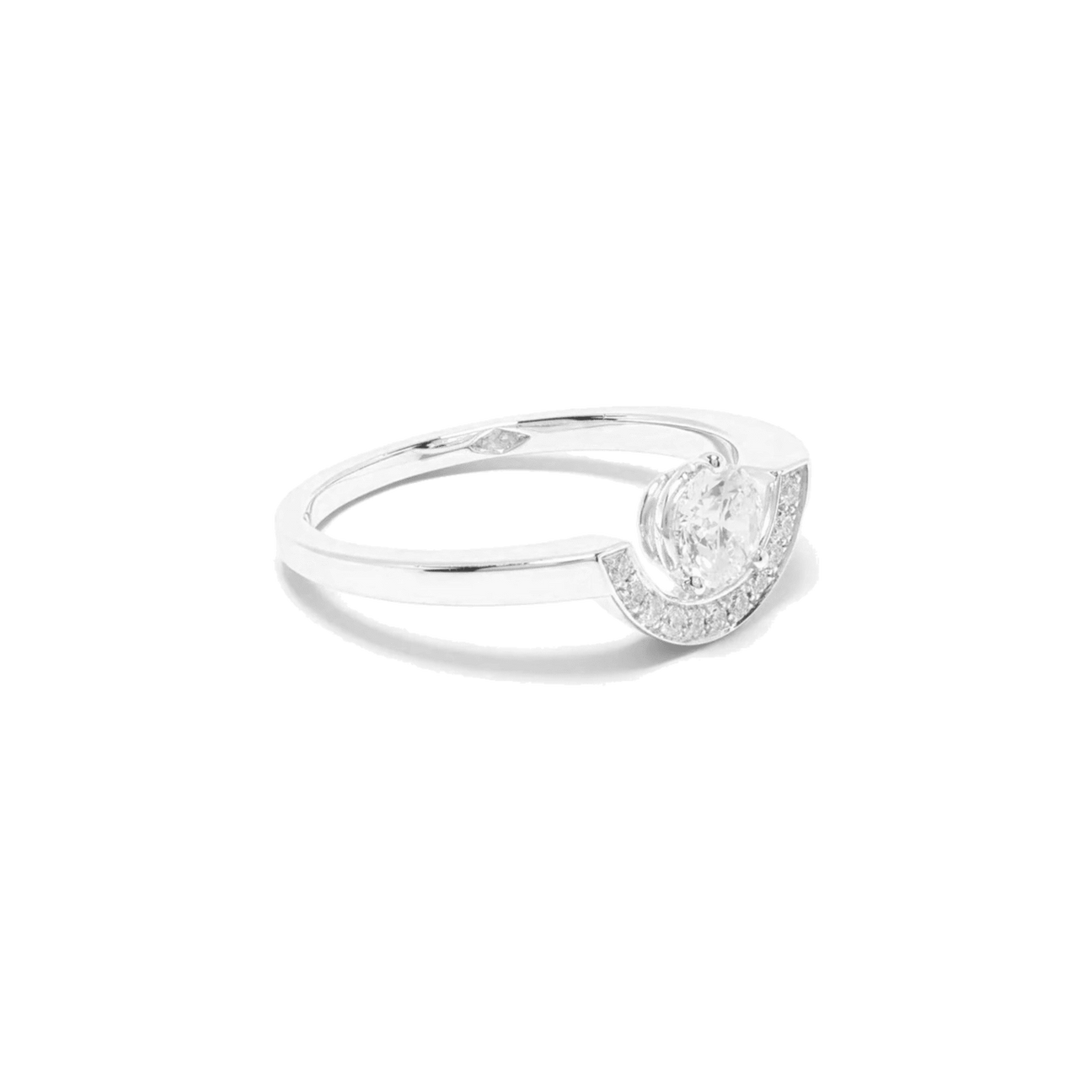 Intrépide petit arc pavée solitaire ring - Intrépide petit arc pavée solitaire ring -  The Future Rocks -    4
