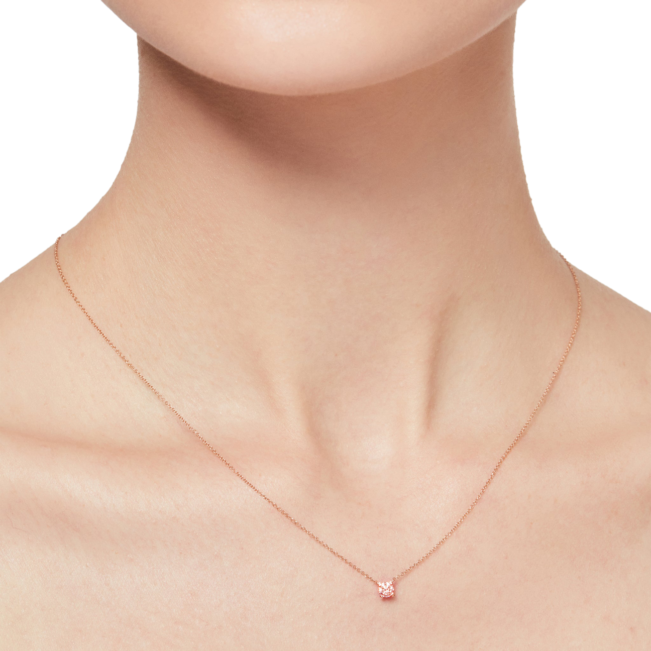 Luna pink diamond solitaire necklace 0.2ct - Luna pink diamond solitaire necklace 0.2ct -  The Future Rocks -    2