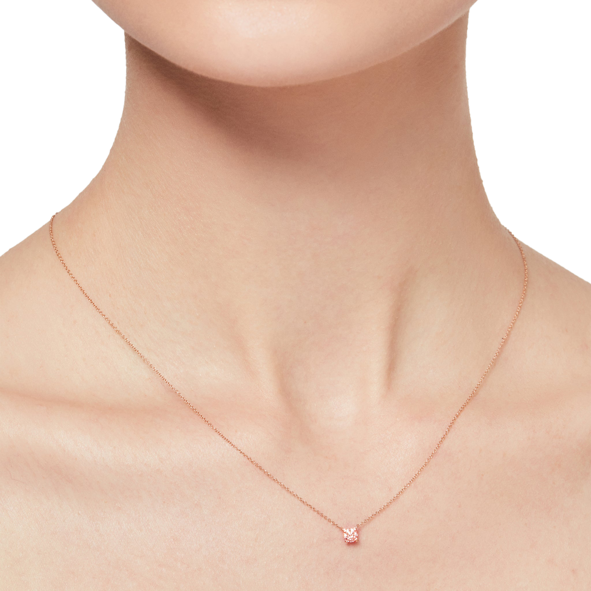 Luna pink diamond solitaire necklace 0.2ct - Luna pink diamond solitaire necklace 0.2ct -  The Future Rocks -    2