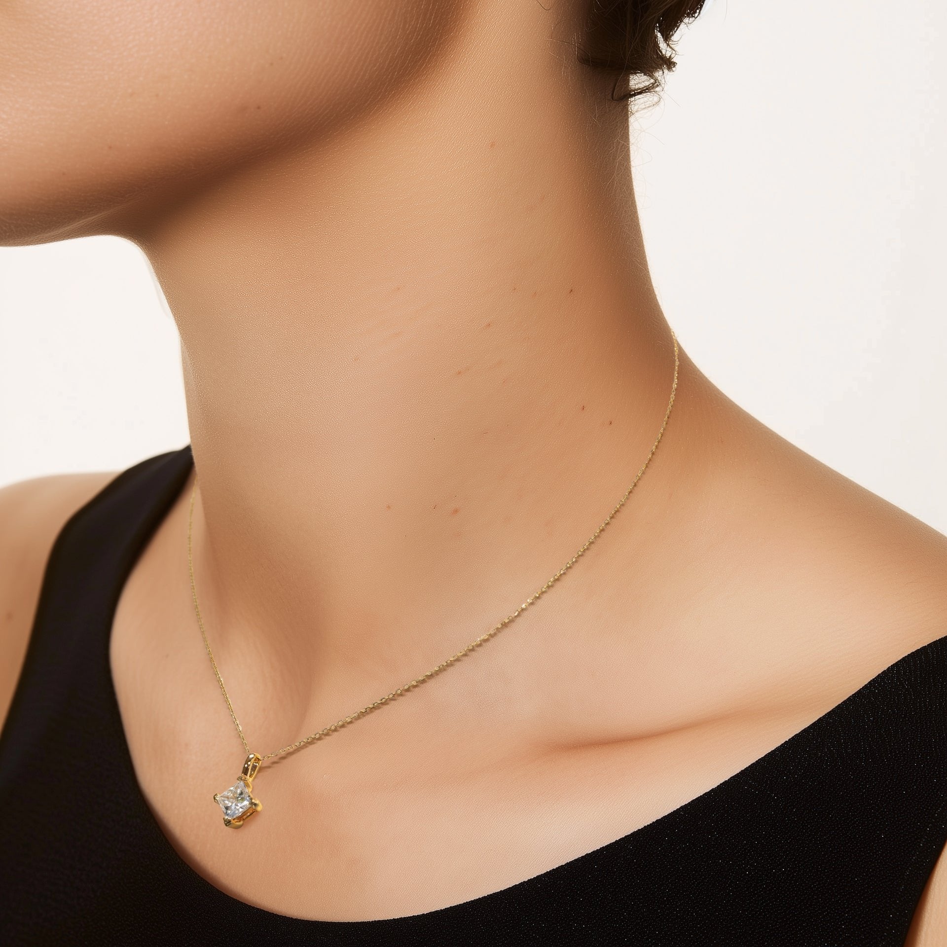 Mercury solitaire bale necklace 2ct - Mercury solitaire bale necklace 2ct -  The Future Rocks -    5