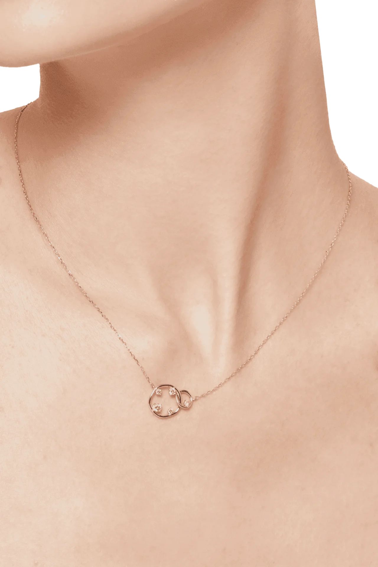 Orbit pink necklace - Lab-Grown Pink Diamond Orbit Pendant Necklace - The Future Rocks - 2