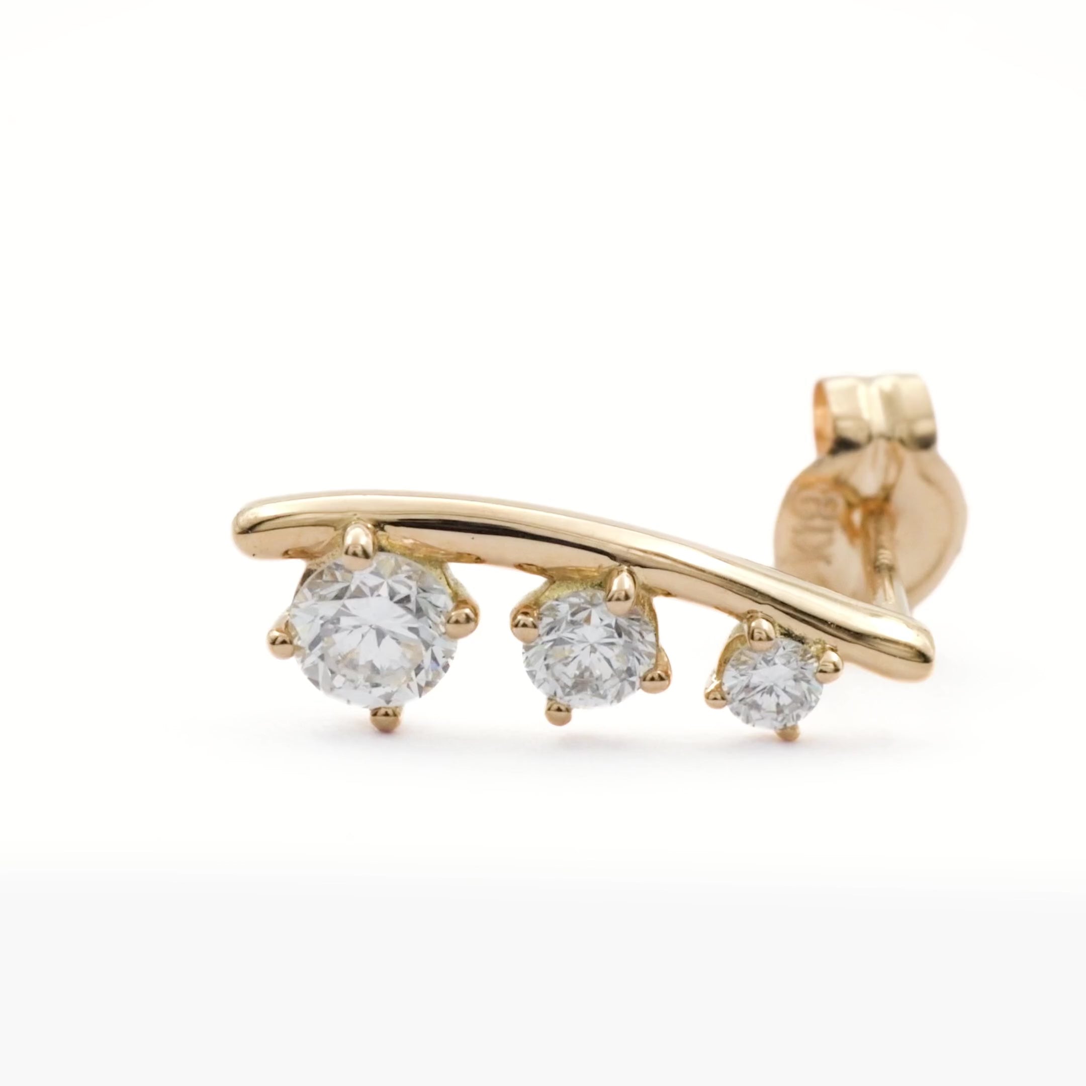 Milky way earring - Ear climber earrings -The Future Rocks