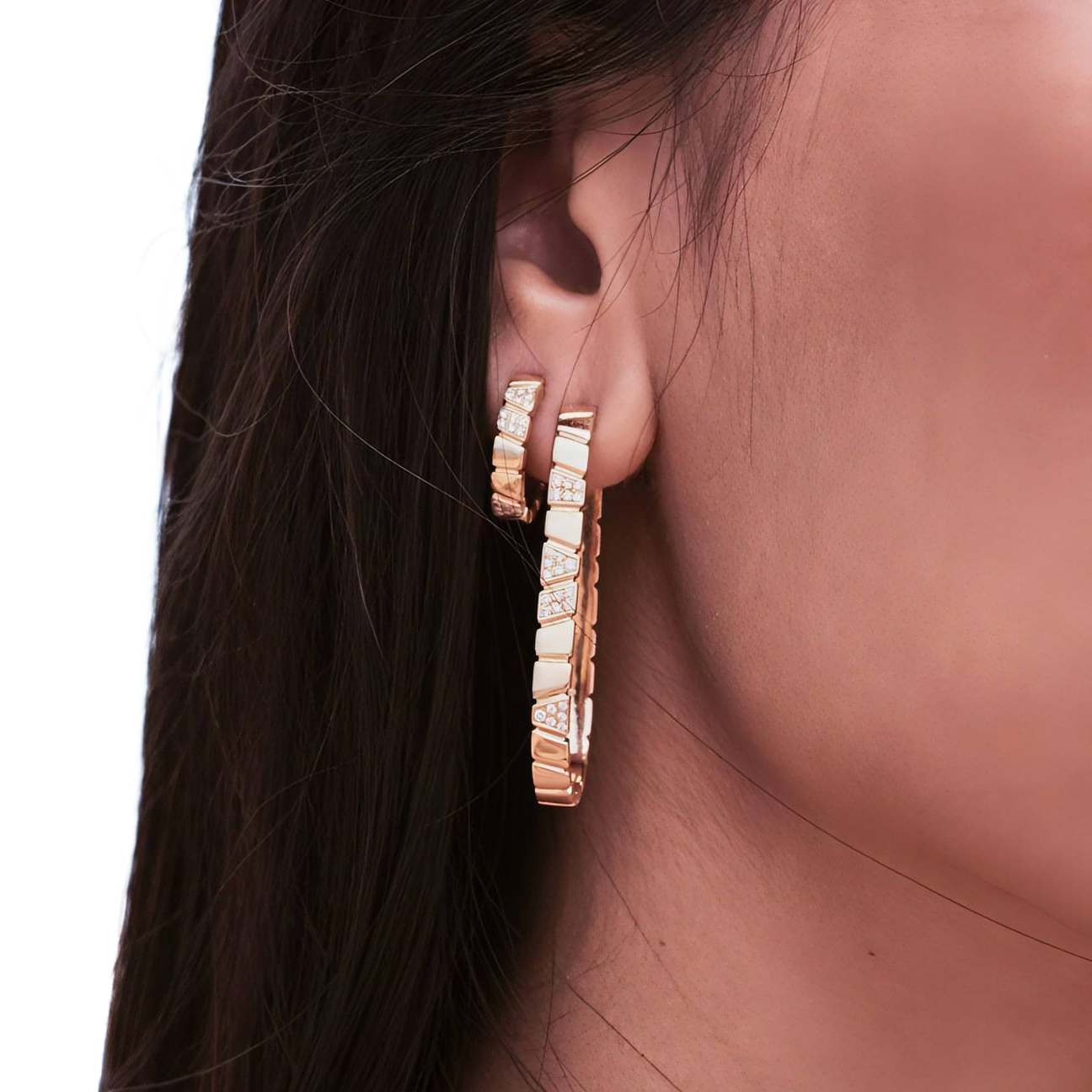 Ride+love large semi-pavée earrings - Ride+love large semi-pavée earrings -  The Future Rocks -    2