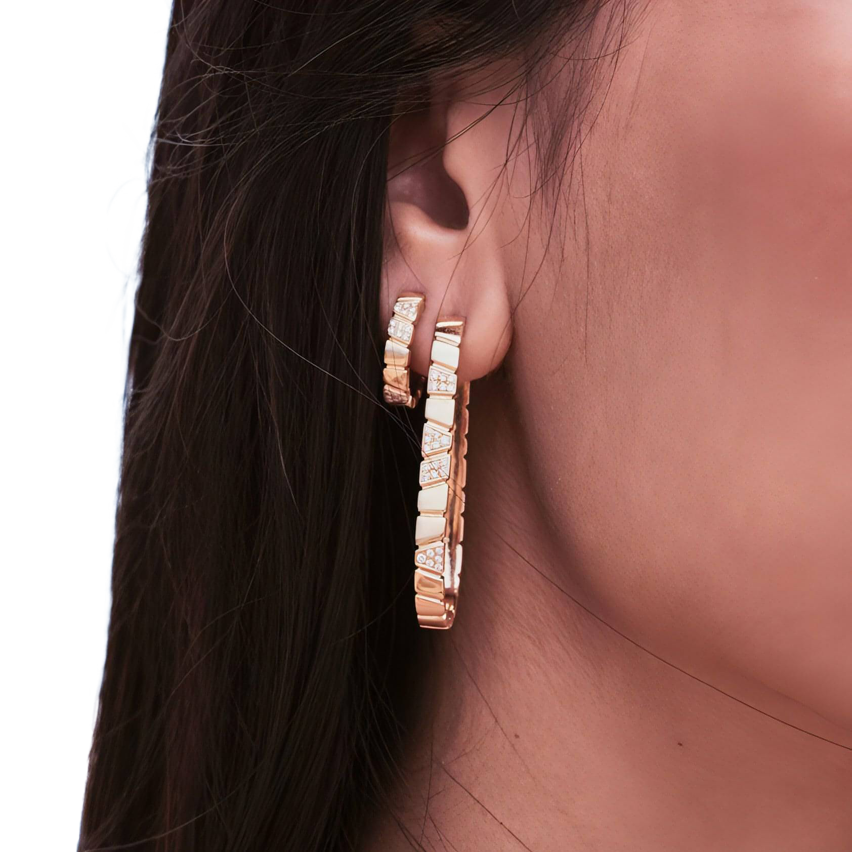 Ride+love large semi-pavée earrings - Ride+love large semi-pavée earrings -  The Future Rocks -    2