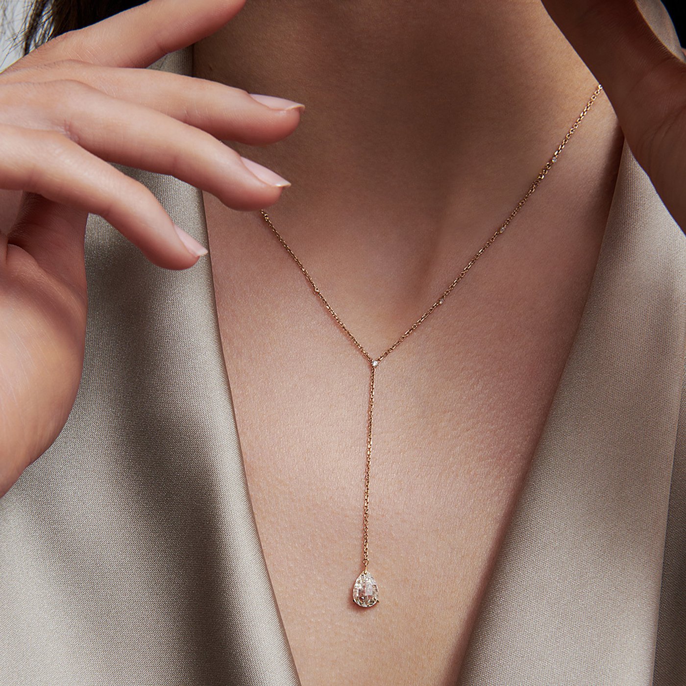 Tear lariat necklace - Tear lariat necklace -  The Future Rocks -    4