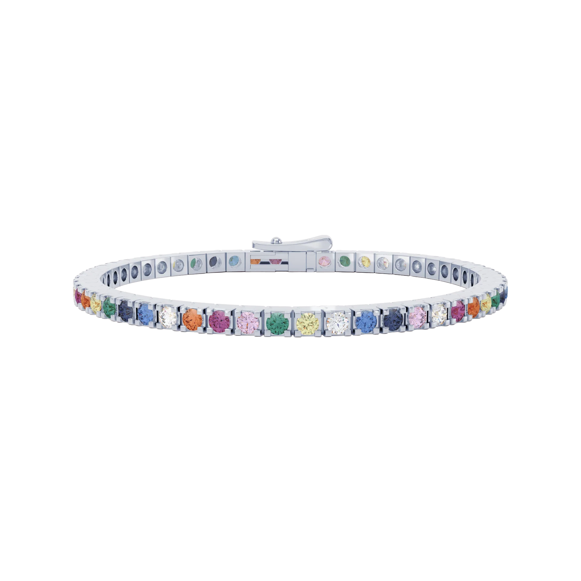 The LOEV rainbow tennis - Lab-Grown Colored Tennis Bracelet - The Future Rocks - 2