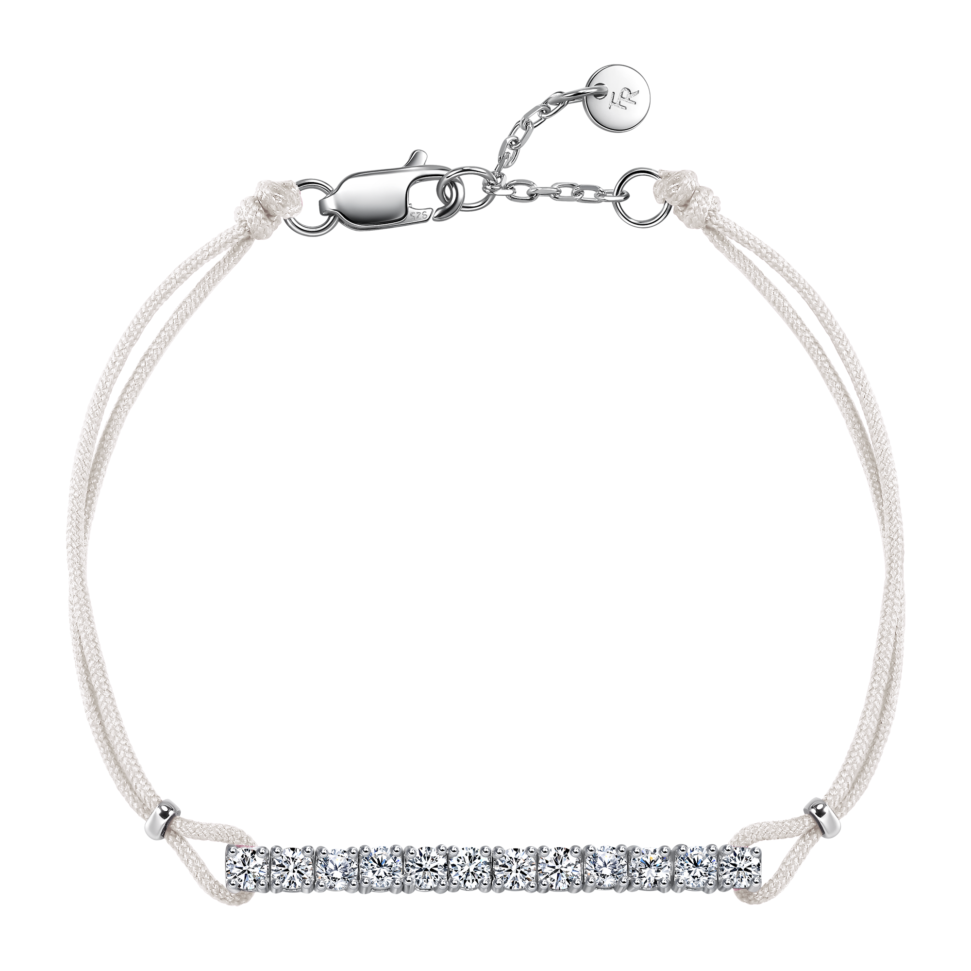 Pavé sand cord bracelet 0.6ct