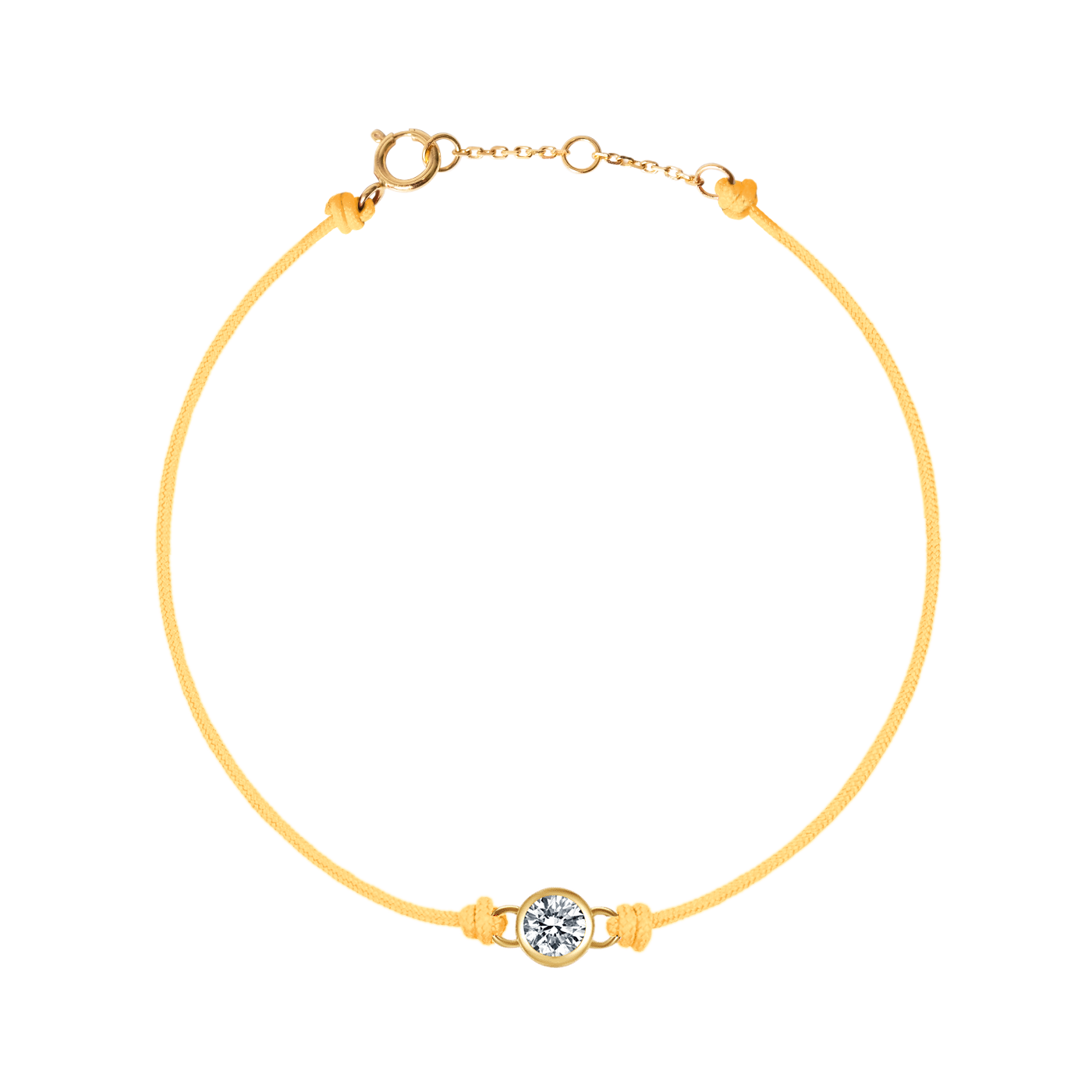 Round brilliant bezel cord bracelet - Round brilliant bezel cord bracelet -  The Future Rocks -    1