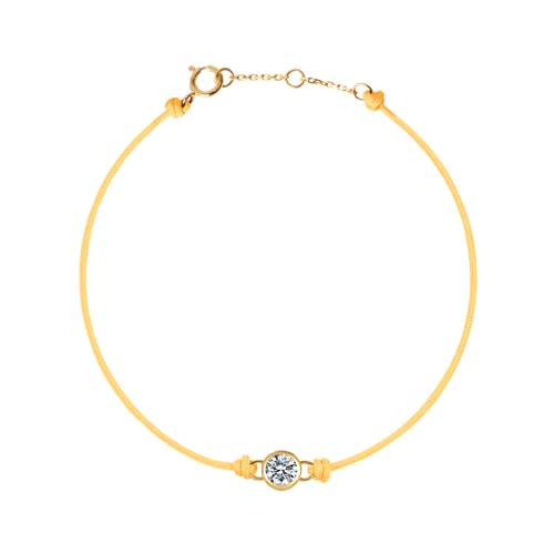 Round brilliant bezel cord bracelet - Round brilliant bezel cord bracelet -  The Future Rocks -    1