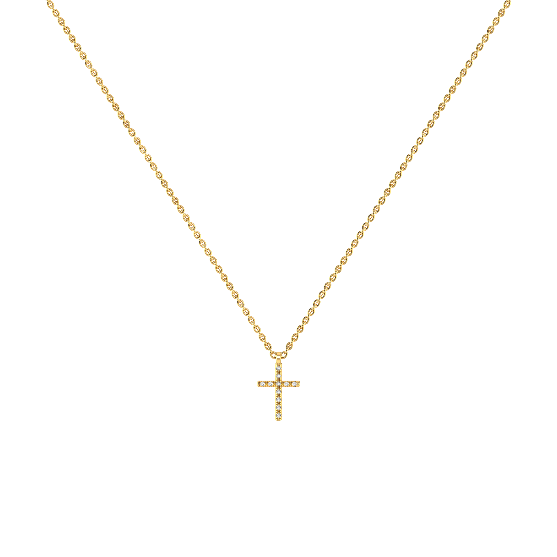 Cross necklace - Diamond Pendant Cross Necklace - The Future Rocks - 1