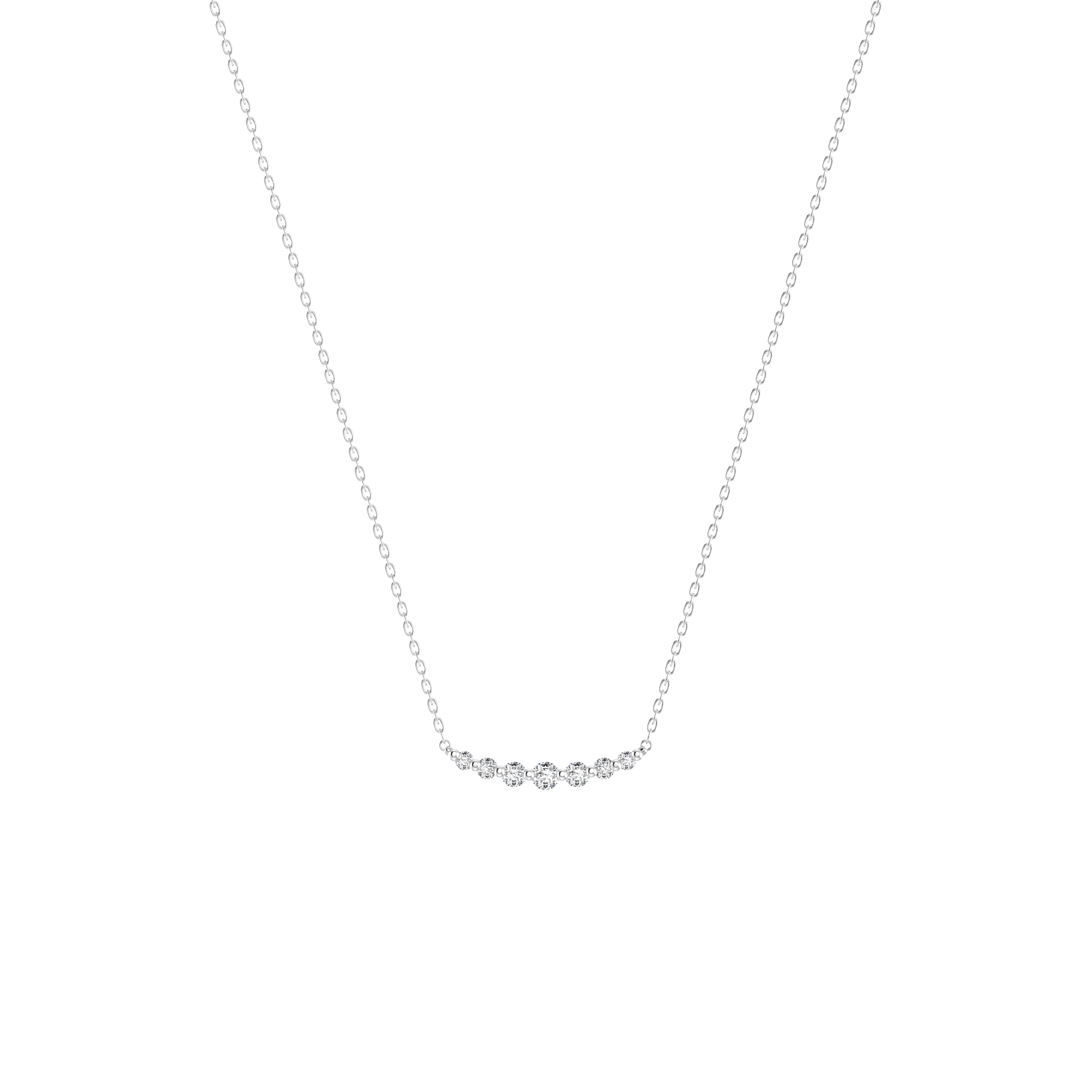 Double degrade necklace - Degrade Lab-Grown Diamond Seven Stone Necklace - The Future Rocks - 3