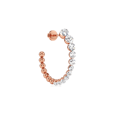 Bubble hoop earrings - 18k recycled gold lab-grown diamond hoop earrings - The Future Rocks