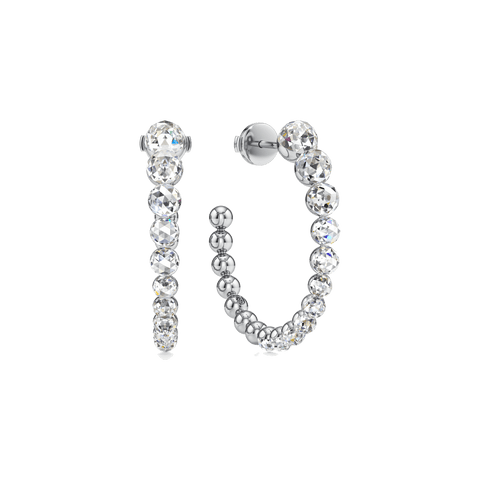 Bubble hoop earrings - 18k recycled gold lab-grown diamond hoop earrings - The Future Rocks