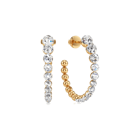 Bubble hoop earrings - 18k recycled gold lab-grown diamond hoop earrings - The Future Rocks