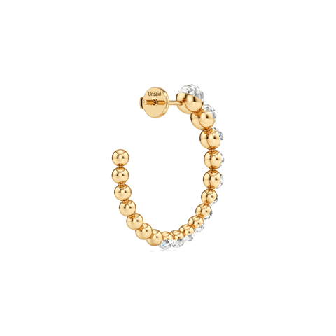 Bubble hoop earrings - 18k recycled gold lab-grown diamond hoop earrings - The Future Rocks