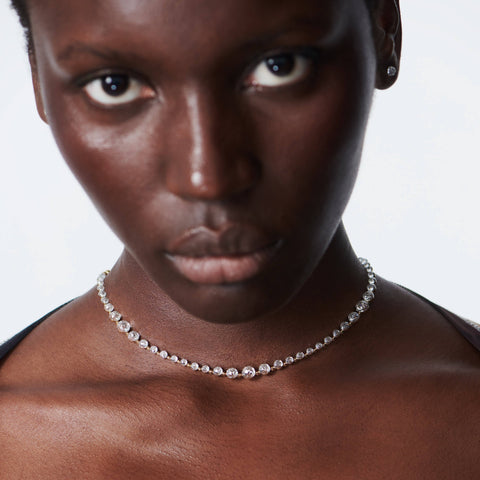 Bubble statement necklace - 18k recycled gold lab-grown diamond statement necklaces - The Future Rocks