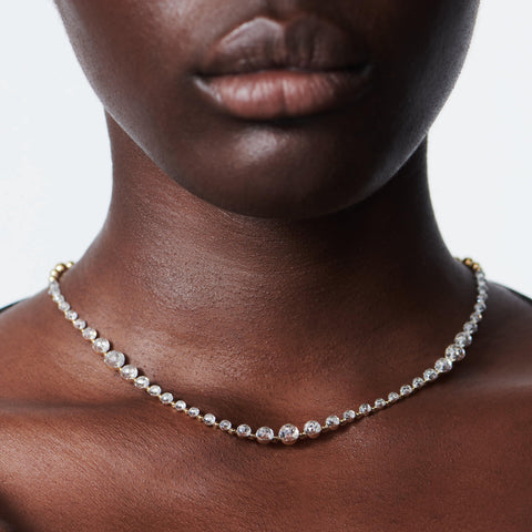 Bubble statement necklace - 18k recycled gold lab-grown diamond statement necklaces - The Future Rocks