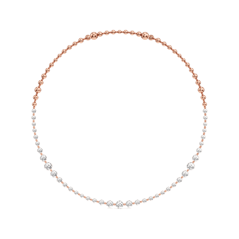 Bubble statement necklace - 18k recycled gold lab-grown diamond statement necklaces - The Future Rocks