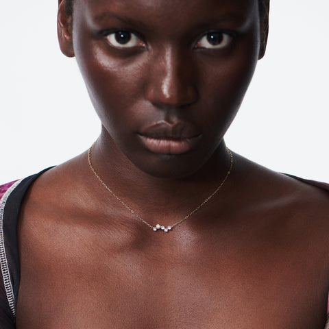 Bubble swirl pendant - 18k recycled gold lab-grown diamond pendant necklaces - The Future Rocks