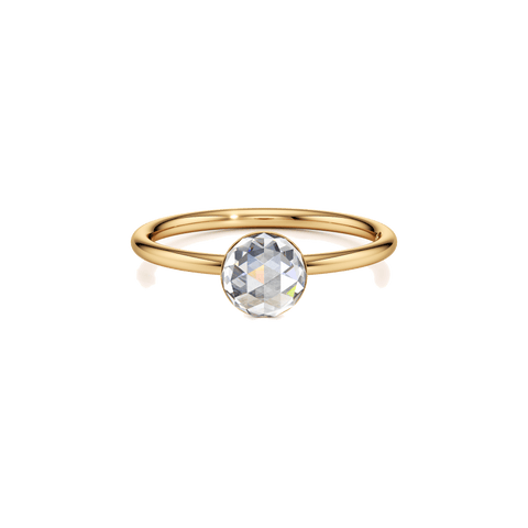 Bubble solitaire ring - 18k recycled gold lab-grown solitaire diamond rings - The Future Rocks