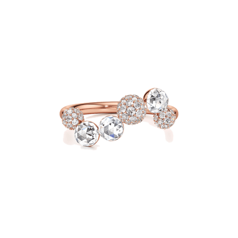 Bubble swirl ring - 18k recycled gold lab-grown diamond rings - The Future Rocks