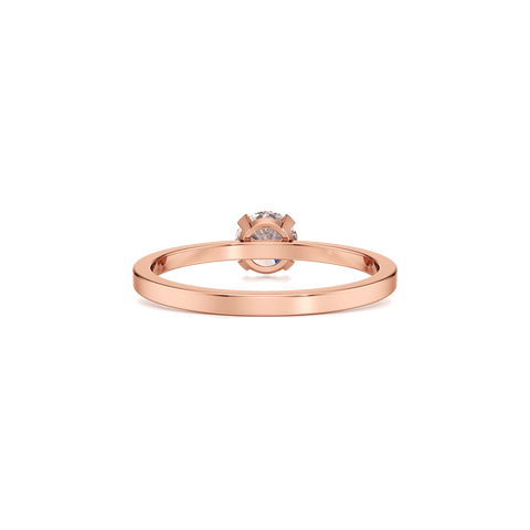 Meta large gold solitaire ring - 18k recycled gold lab-grown diamond rings - The Future Rocks